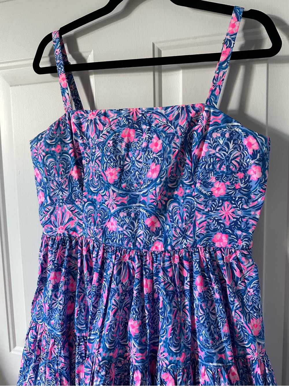Lilly Pulitzer Alision Fit-and-Flare Dress - Blue Peri Takin It Easy
